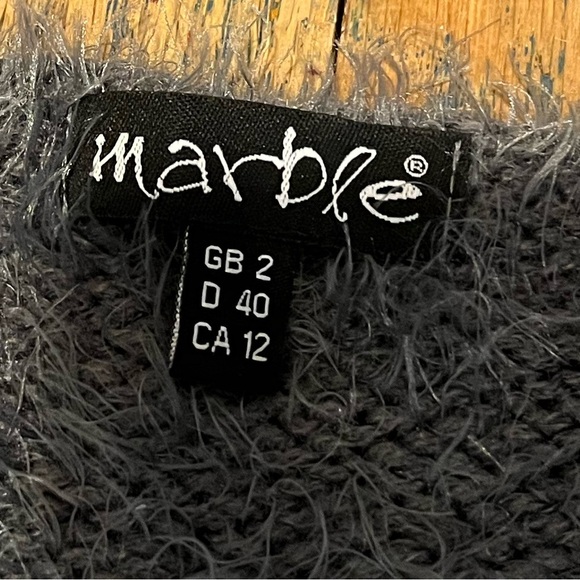 MARBLE – Grey Fuzzy Polka Dot Sweater (Size 12 ) - Picture 2 of 7